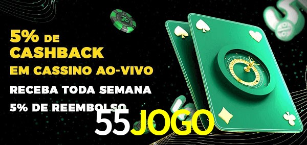 Promoções do cassino ao Vivo 55JOGO